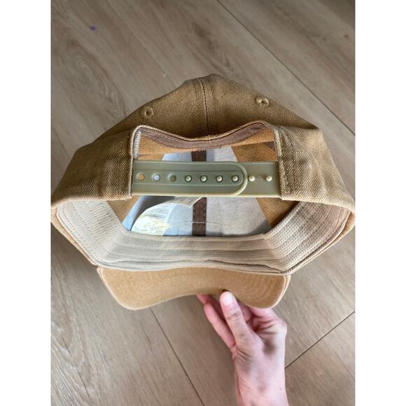 Patagonia hat cap one size tan hemp organic cotton adjustable strapback logo - Picture 2 of 4